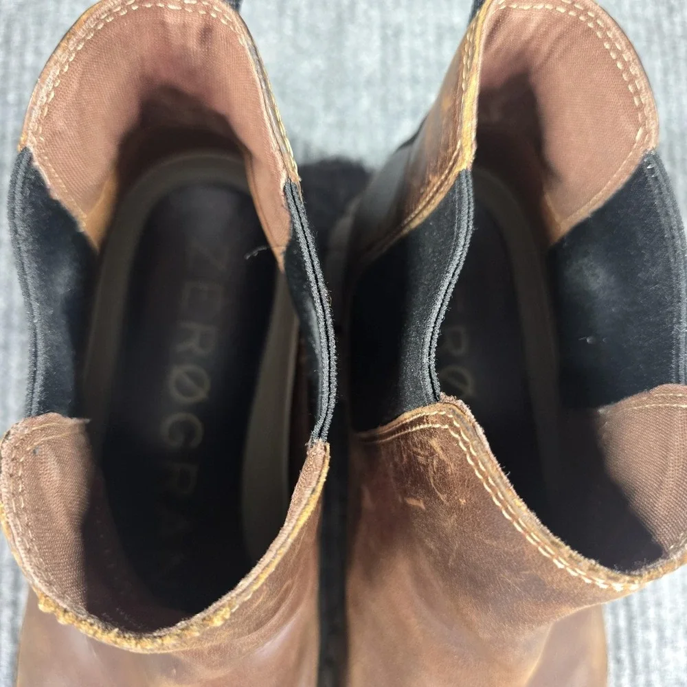 Cole Haan Zerogrand Chelsea Boots‎ Mens Size 12M Brown Leather Ankle C30164